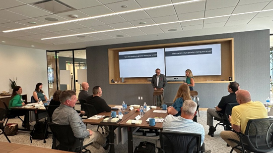 Chapman & Co.'s Bob Chapman and Jami Dix with Truly Human Leader Program Participants